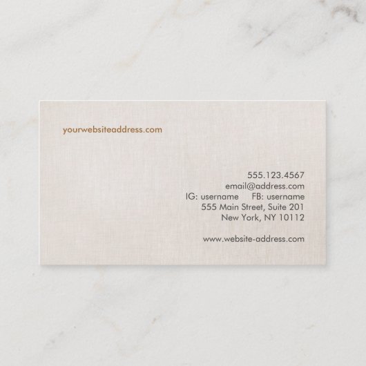 インテリアデザイフランスのン椅子名刺 名刺 (裏面)