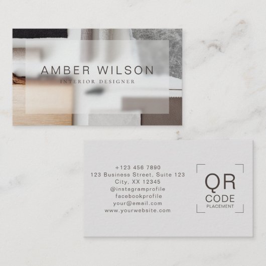 インテリアデザイモダンナーエステティック名刺 名刺 (正面/裏面)