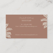 インテリアデザイモダンナーモチャブラウン名刺 名刺 (裏面)