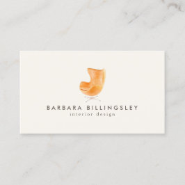 インテリアデザイモダンン椅子の水色 名刺