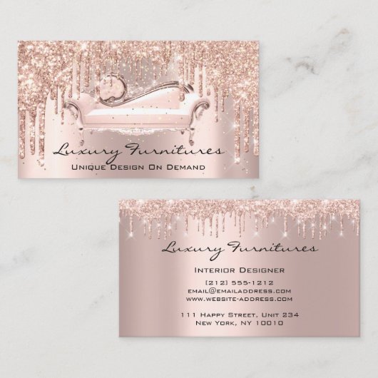 インテリアデザイユニークナーファーニトゥースバラソファルクス 名刺 (正面/裏面)