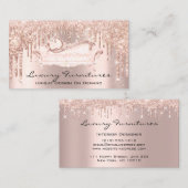 インテリアデザイユニークナー家具バラソファピンク 名刺 (正面/裏面)