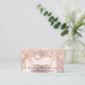 インテリアデザイユニークナー家具バラソファピンク 名刺 (スタンド正面)