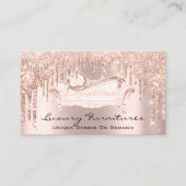 インテリアデザイユニークナー家具バラソファピンク 名刺 (正面)