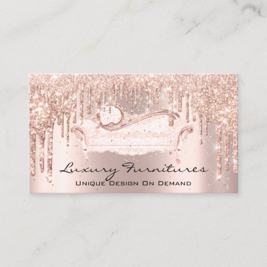 インテリアデザイユニークナー家具バラソファピンク 名刺 (正面)