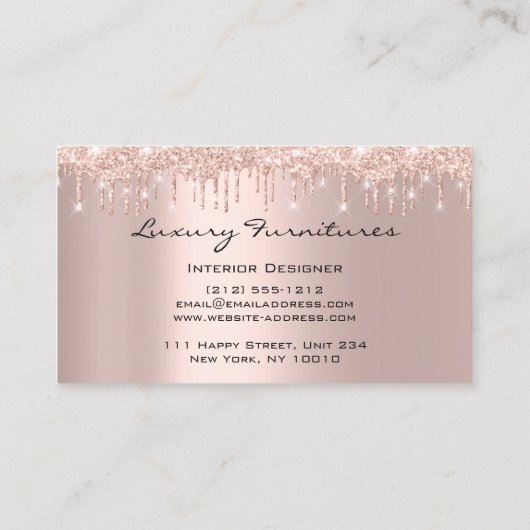 インテリアデザイユニークナー家具バラピンクソファ 名刺 (裏面)