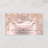 インテリアデザイユニークナー家具バラピンクソファ 名刺 (正面)