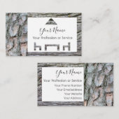 インテリアデザインと家具のための木製フレーム！ 名刺 (正面/裏面)