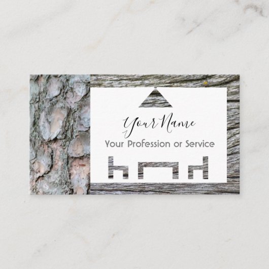 インテリアデザインと家具のための木製フレーム！ 名刺 (正面)