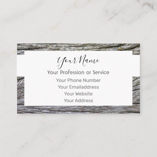 インテリアデザインと家具のための木製フレーム! 名刺 (裏面)