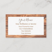 インテリアデザインと家具のための木製フレーム! 名刺 (裏面)