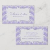 インテリアデザインのジグザグパープルグレーの名刺 名刺 (正面/裏面)