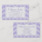 インテリアデザインのジグザグパープルグレーの名刺 名刺 (正面/裏面)