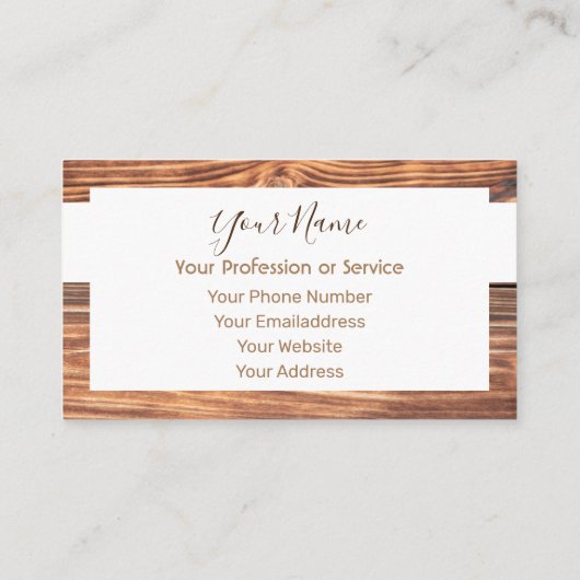 インテリアデザインや家具のための木製フレーム!bu 名刺 (裏面)