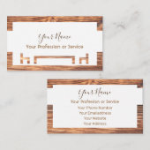 インテリアデザインや家具のための木製フレーム！bu 名刺 (正面/裏面)