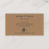 インテリアデザインソファテーブルピローネイビー 名刺 (裏面)