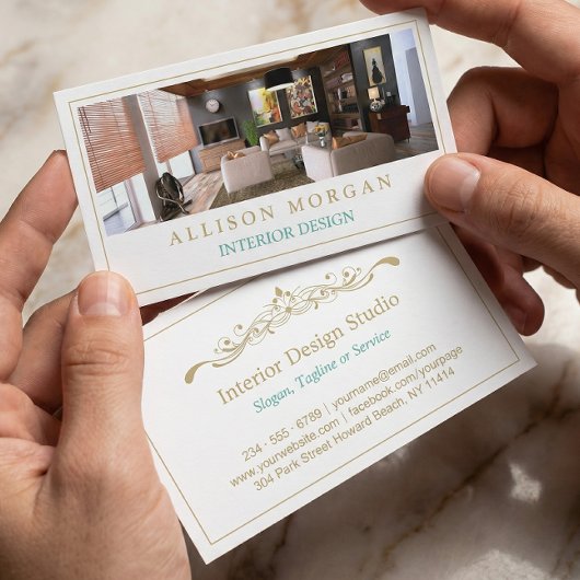 インテリアデザインフォトショーケーモダンススタイリッシュ 名刺