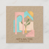 インテリアデザインホームステージン実在グエステートホテル スクエア名刺 (正面)