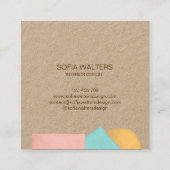 インテリアデザインホームステージン実在グエステートホテル スクエア名刺 (裏面)