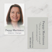 インテリアデザインミスティ写真テンプレート 名刺 (正面/裏面)