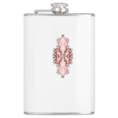 インテリアデザイン壁紙レッドフラワーズホワイトバック フラスク (正面)