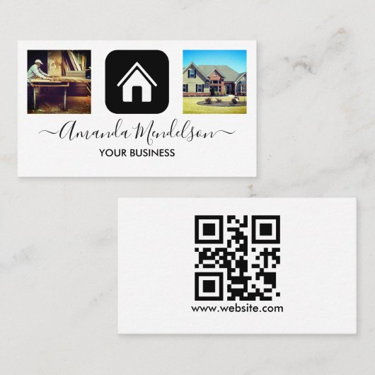  インテリアデザイン家具不動産業者建物 名刺 (正面/裏面)