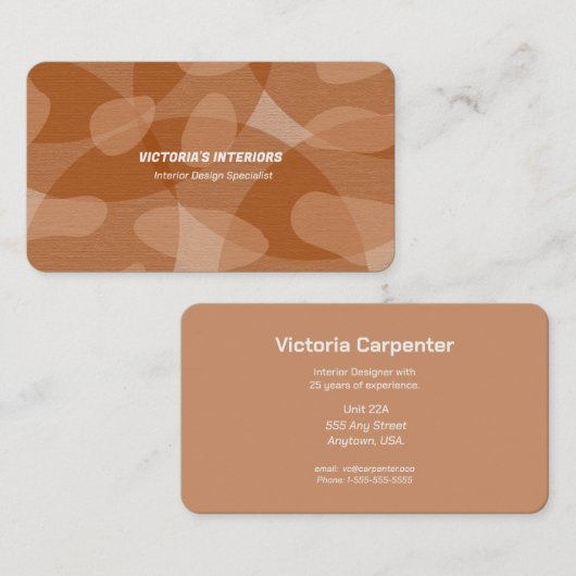 インテリアデザイン専門家 名刺 (正面/裏面)