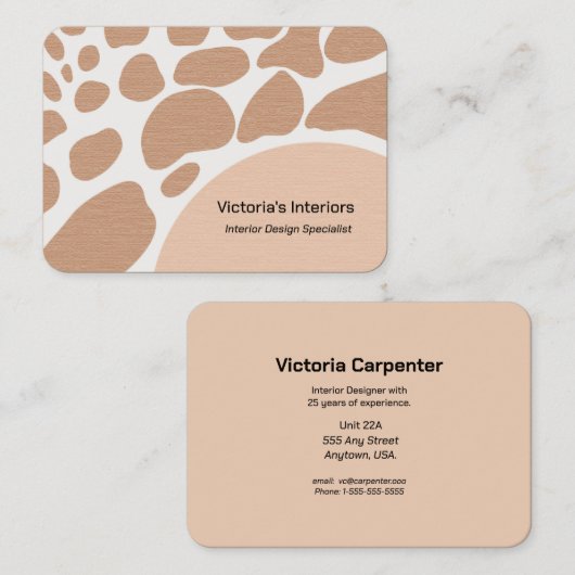 インテリアデザイン専門家 名刺 (正面/裏面)