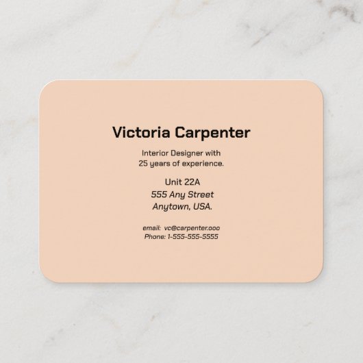 インテリアデザイン専門家 名刺 (裏面)