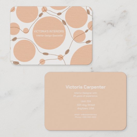 インテリアデザイン専門家 名刺 (正面/裏面)