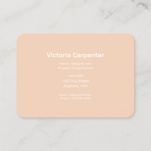 インテリアデザイン専門家 名刺 (裏面)