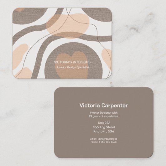 インテリアデザイン専門家 名刺 (正面/裏面)