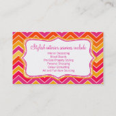 インテリアデザイン山形ジグザグはっきりした名刺 名刺 (裏面)