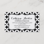 インテリアデザイン業循環白黒モノ 名刺 (正面)