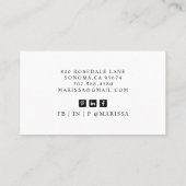 インテリアデザイ素朴ナーウォーターカラーキッチンシーン 名刺 (裏面)