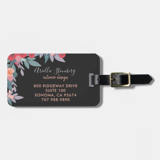 インテリアデザイ色彩の鮮やかン開花荷物タグ ラゲッジタグ (正面横)