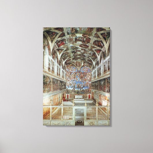 インテリアビューのシスティーナ礼拝堂 キャンバスプリント (正面)