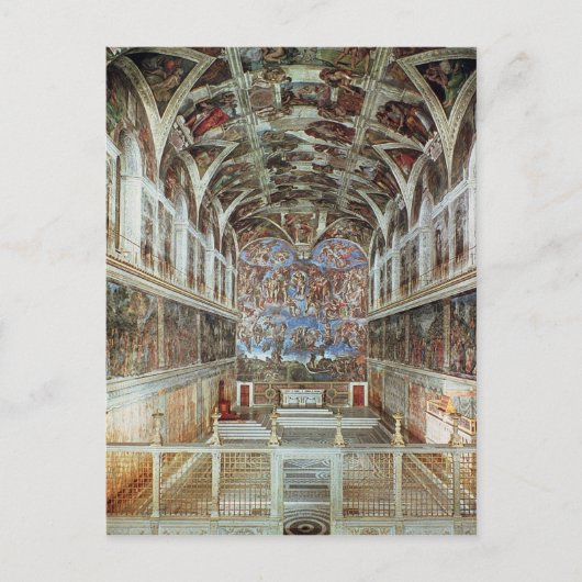 インテリアビューのシスティーナ礼拝堂 ポストカード (正面)