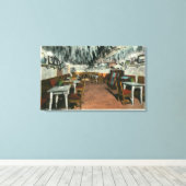 インテリアビューオブザケイブグリル キャンバスプリント (インサイチュ (ウッドフロア))