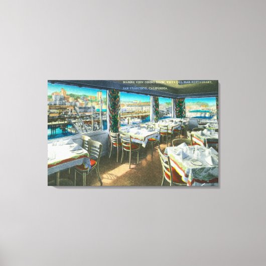 インテリアビューオブザヴィスタデルマールレストラン キャンバスプリント (正面)