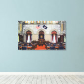 インテリアビュー州議会議事堂 キャンバスプリント (インサイチュ (ウッドフロア))