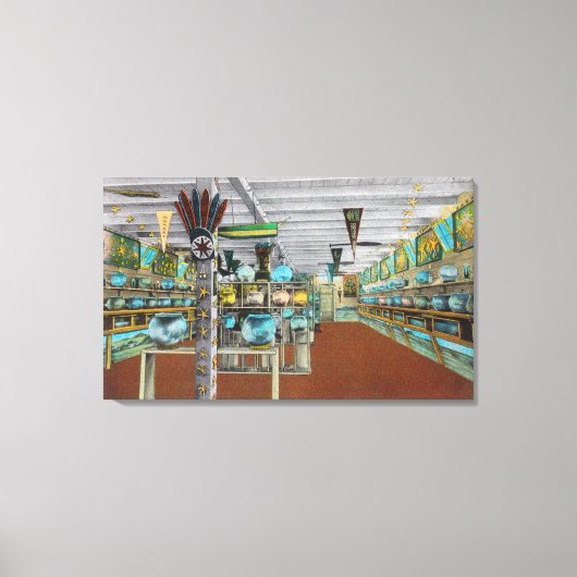 インテリアビュー深い海水族館 キャンバスプリント (正面)