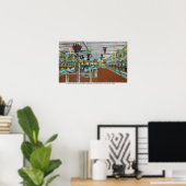 インテリアビュー深い海水族館 ポスター (ホームオフィス)