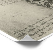 インテリアビュー・オブ・ザ・スカル、レオナルド・ダ・ヴィンチ ポスター (角)