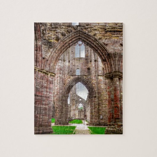 インテリアビューAncient Tintern Abbey Wales, UK ジグソーパズル (縦)