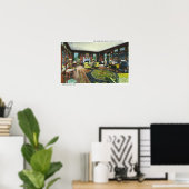 インテリアビューFDRリビングルーム ポスター (ホームオフィス)