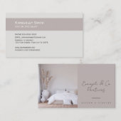 インテリアモダンデザインのカスタム写真 名刺 (正面/裏面)