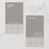 インテリアモダンデザイントープ灰色パターン 名刺 (正面/裏面)