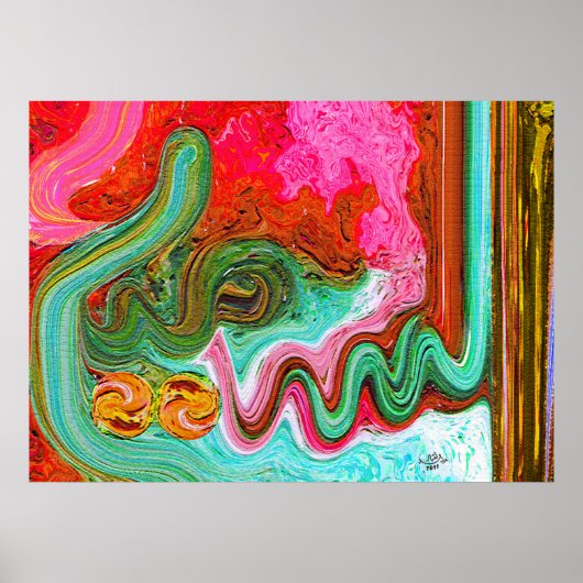 インテリアモダン絵画 ポスター (正面)