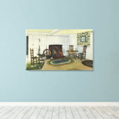 インテリアリビングルームビューオブザジョンアルデン キャンバスプリント (インサイチュ (ウッドフロア))